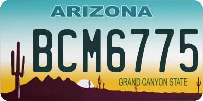 AZ license plate BCM6775