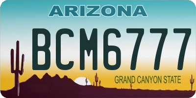 AZ license plate BCM6777