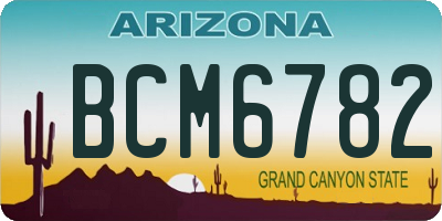 AZ license plate BCM6782