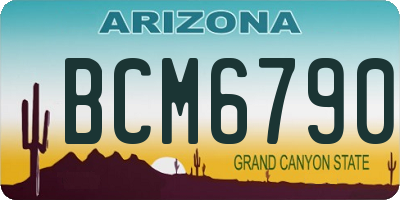 AZ license plate BCM6790