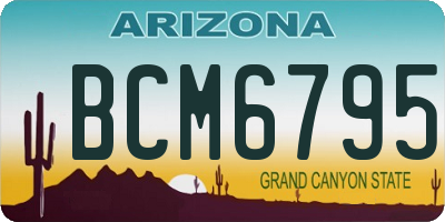 AZ license plate BCM6795