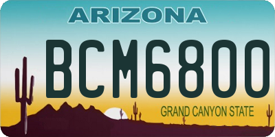 AZ license plate BCM6800