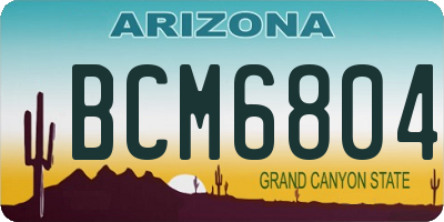 AZ license plate BCM6804