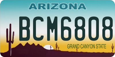 AZ license plate BCM6808