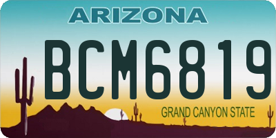 AZ license plate BCM6819