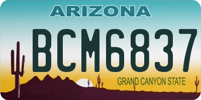 AZ license plate BCM6837