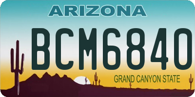 AZ license plate BCM6840