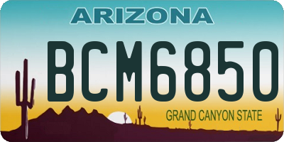 AZ license plate BCM6850