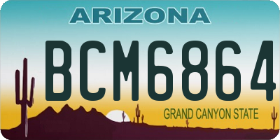 AZ license plate BCM6864