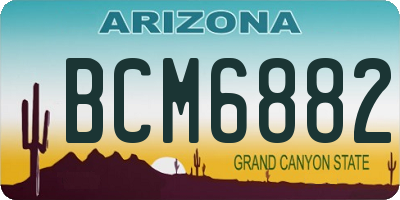 AZ license plate BCM6882