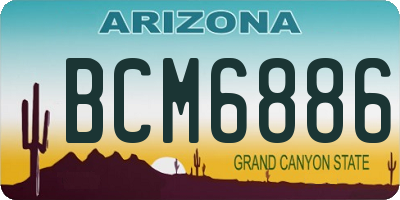 AZ license plate BCM6886