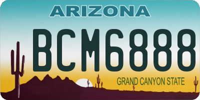 AZ license plate BCM6888