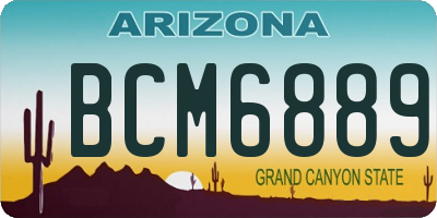 AZ license plate BCM6889