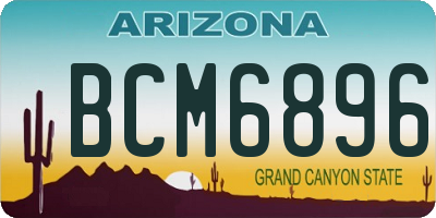 AZ license plate BCM6896