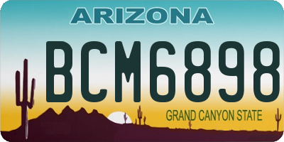 AZ license plate BCM6898