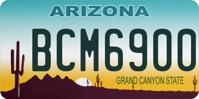 AZ license plate BCM6900