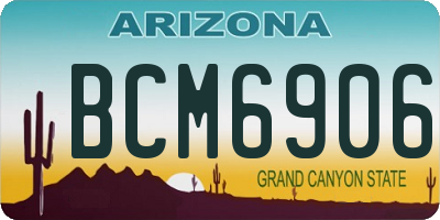 AZ license plate BCM6906