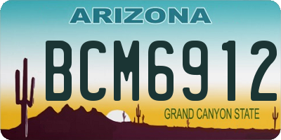 AZ license plate BCM6912