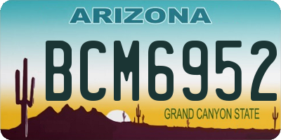 AZ license plate BCM6952