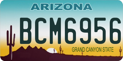 AZ license plate BCM6956