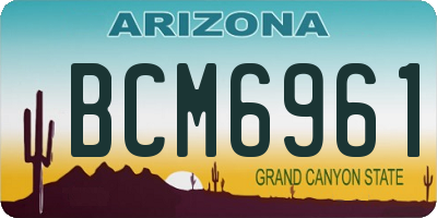 AZ license plate BCM6961