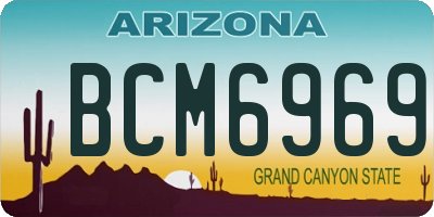 AZ license plate BCM6969