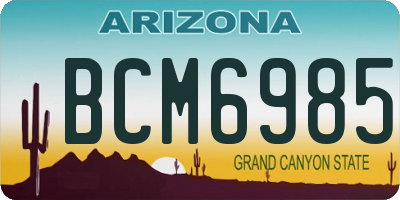 AZ license plate BCM6985