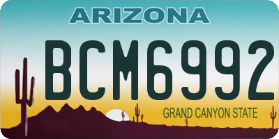 AZ license plate BCM6992