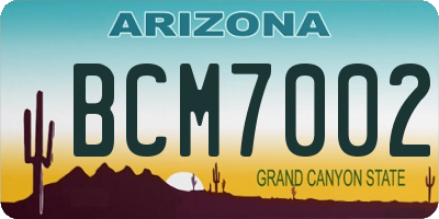 AZ license plate BCM7002