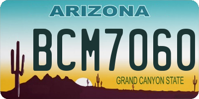 AZ license plate BCM7060