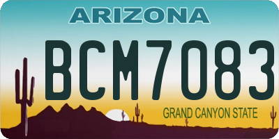 AZ license plate BCM7083