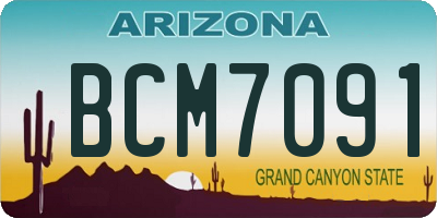 AZ license plate BCM7091