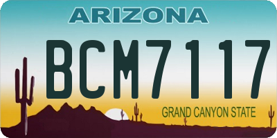 AZ license plate BCM7117