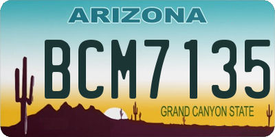 AZ license plate BCM7135