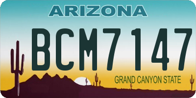 AZ license plate BCM7147