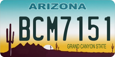 AZ license plate BCM7151