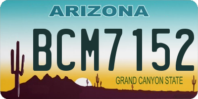 AZ license plate BCM7152