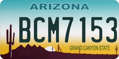 AZ license plate BCM7153