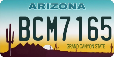 AZ license plate BCM7165