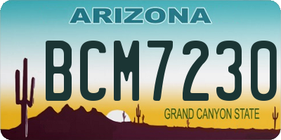 AZ license plate BCM7230