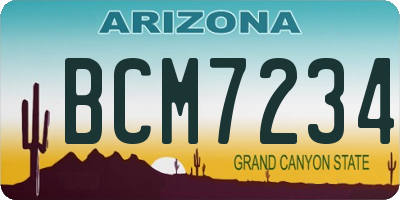 AZ license plate BCM7234