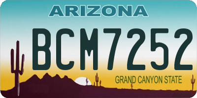 AZ license plate BCM7252