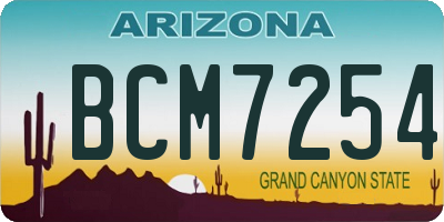 AZ license plate BCM7254