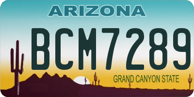 AZ license plate BCM7289