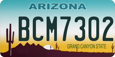 AZ license plate BCM7302