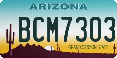 AZ license plate BCM7303