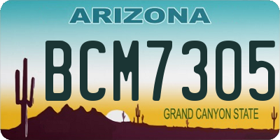 AZ license plate BCM7305