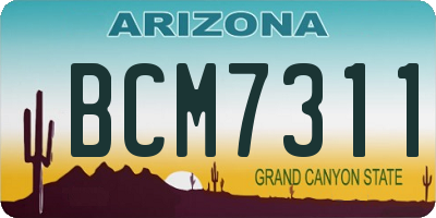 AZ license plate BCM7311