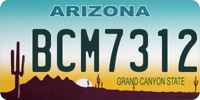 AZ license plate BCM7312