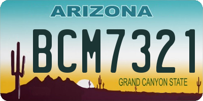 AZ license plate BCM7321